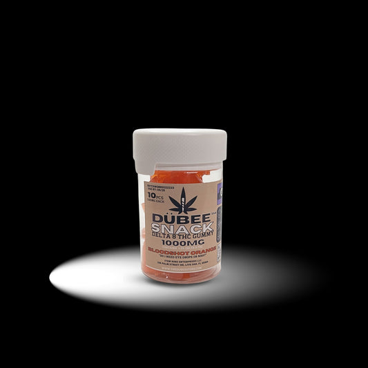 Dübee Snacks - 100mg Delta 8 THC Gummy - Bloodshot Orange